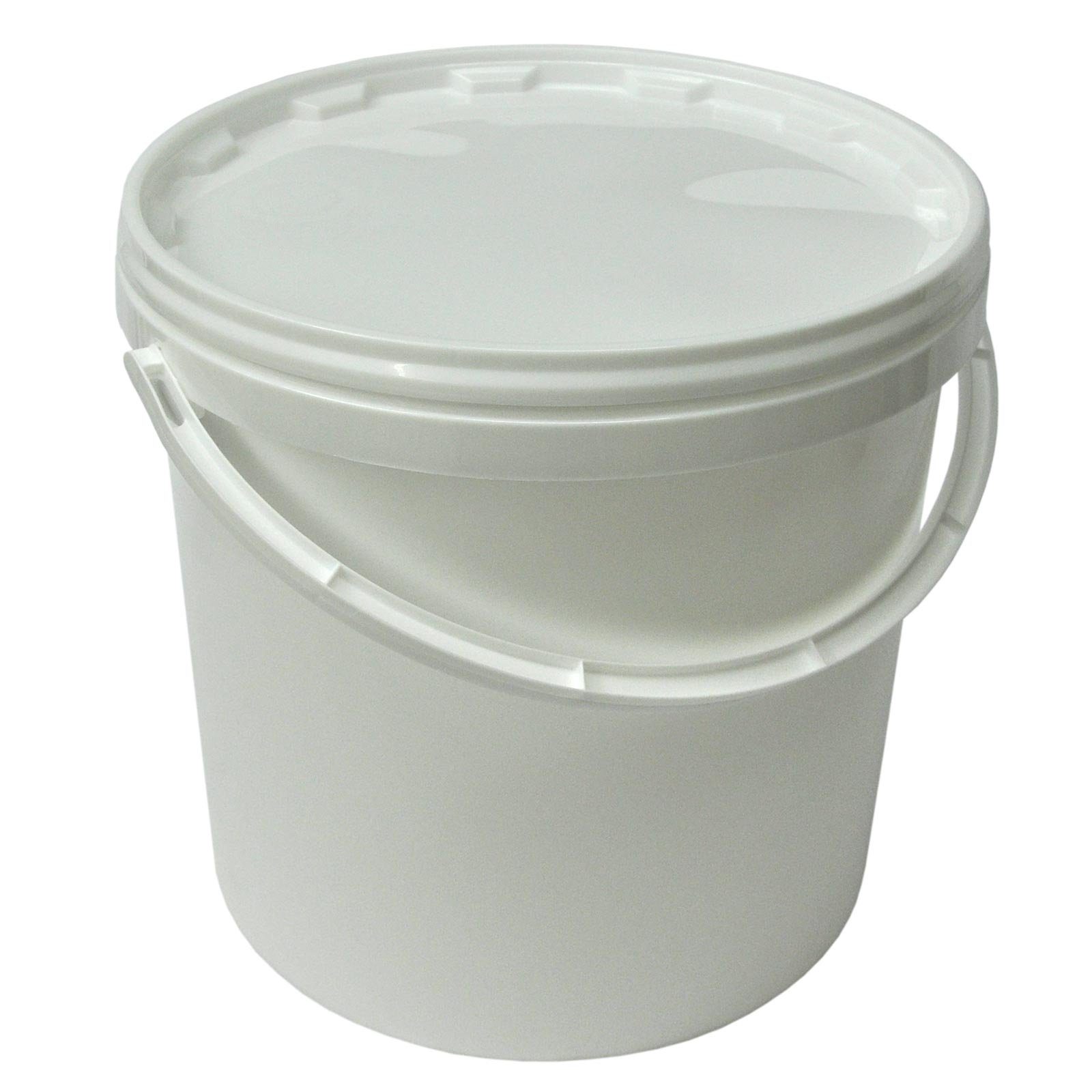 Plasteo Mülleimer Plasteo Plastikeimer Leereimer Kunststoffeimer Weiß 10L