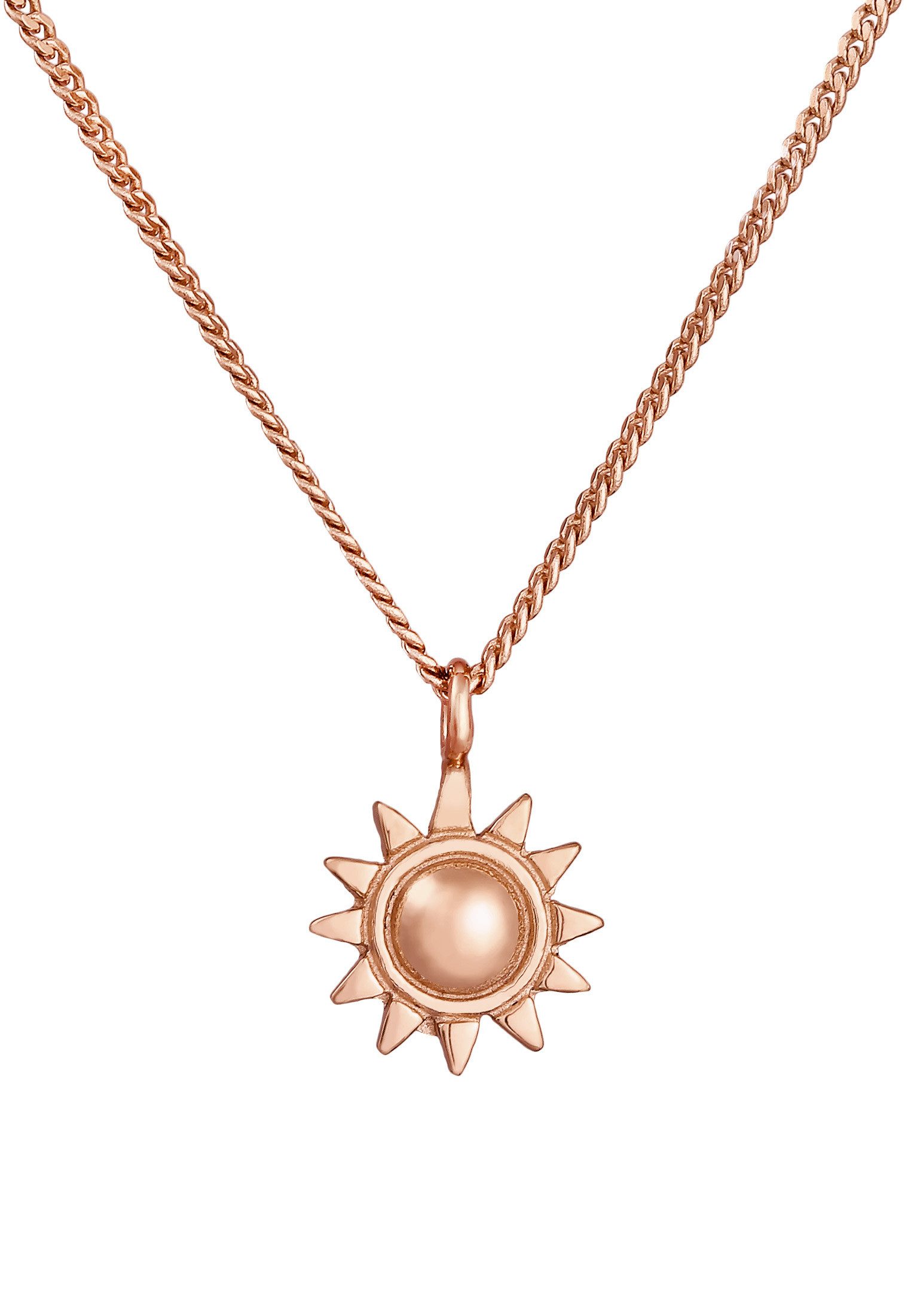 Elli Kette mit Anhänger Sonne Strahlend 925 Silber, Sonne