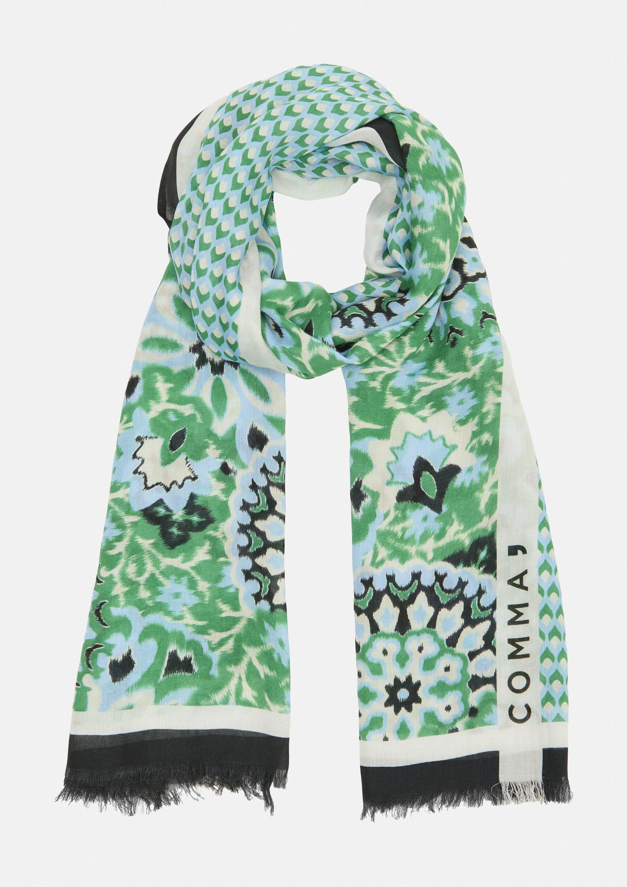 comma Schal Tuch Modal-Schal mit Print, günstig online kaufen