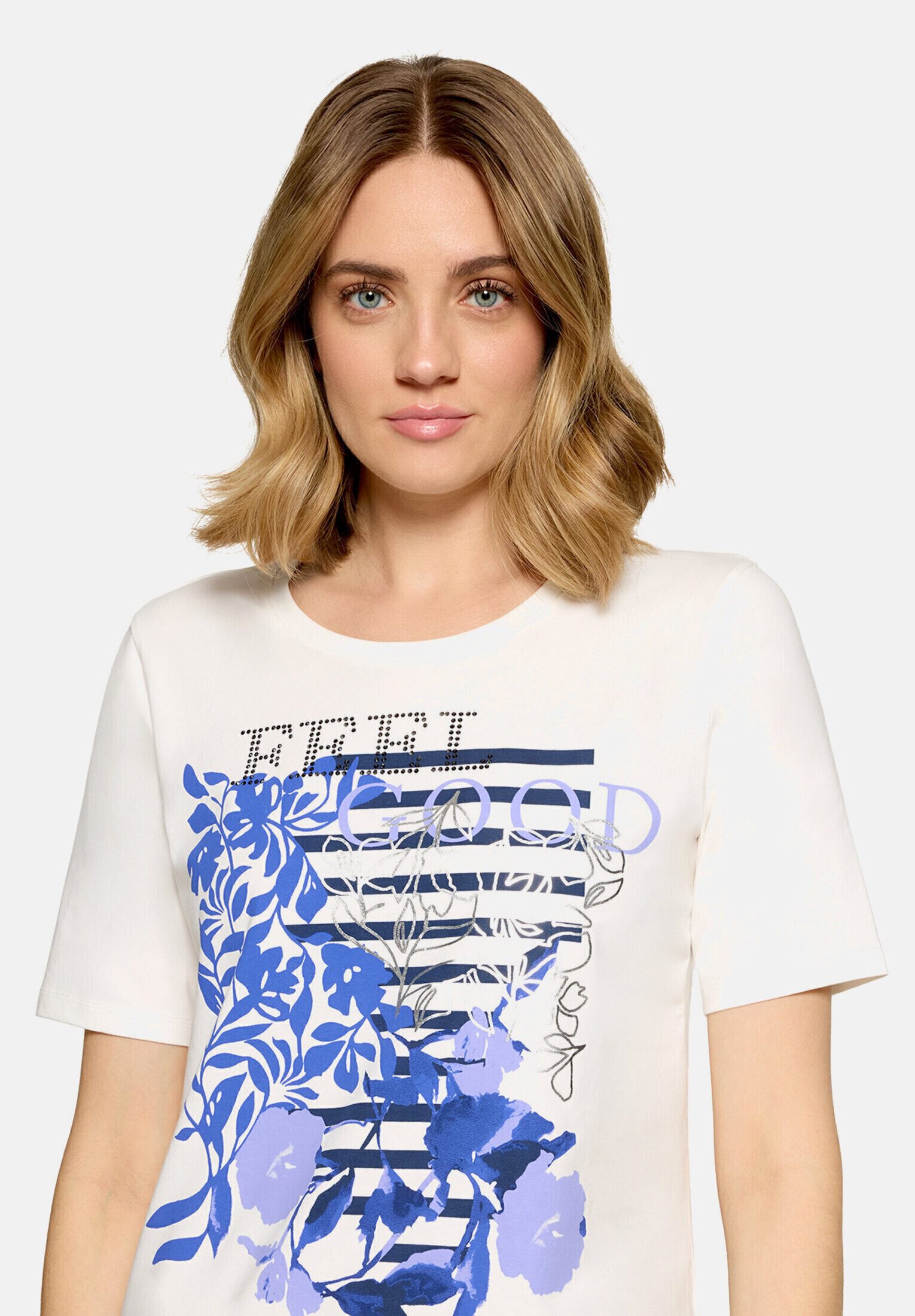 Betty Barclay Kurzarmshirt Damen mit Placement (1-tlg)
