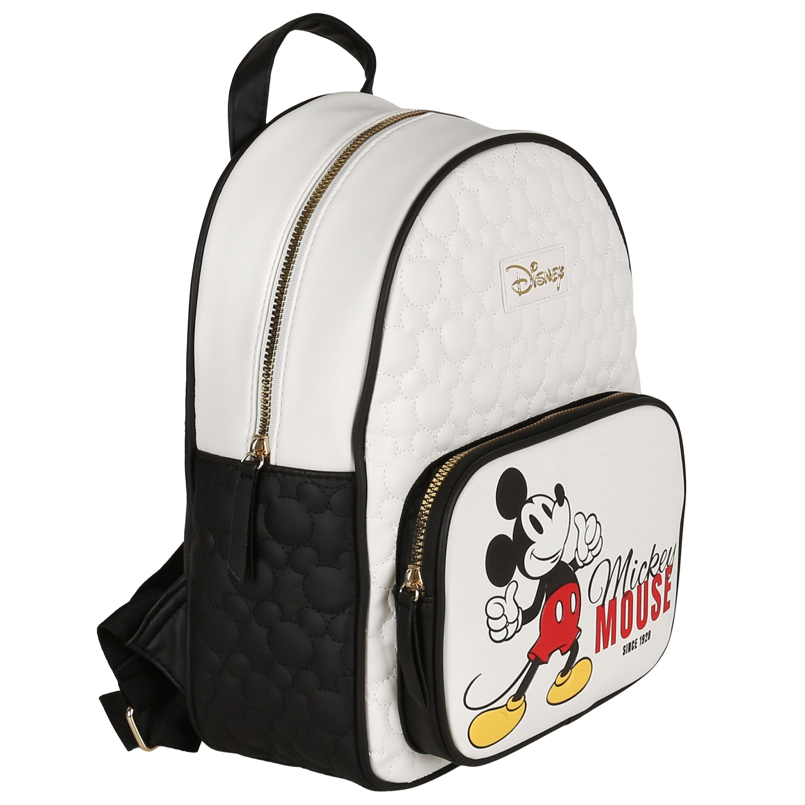 Disney Mickey Mouse Cityrucksack DISNEY Mickey Mouse Rucksack Kunstleder gesteppt 23 × 10 × 32 cm