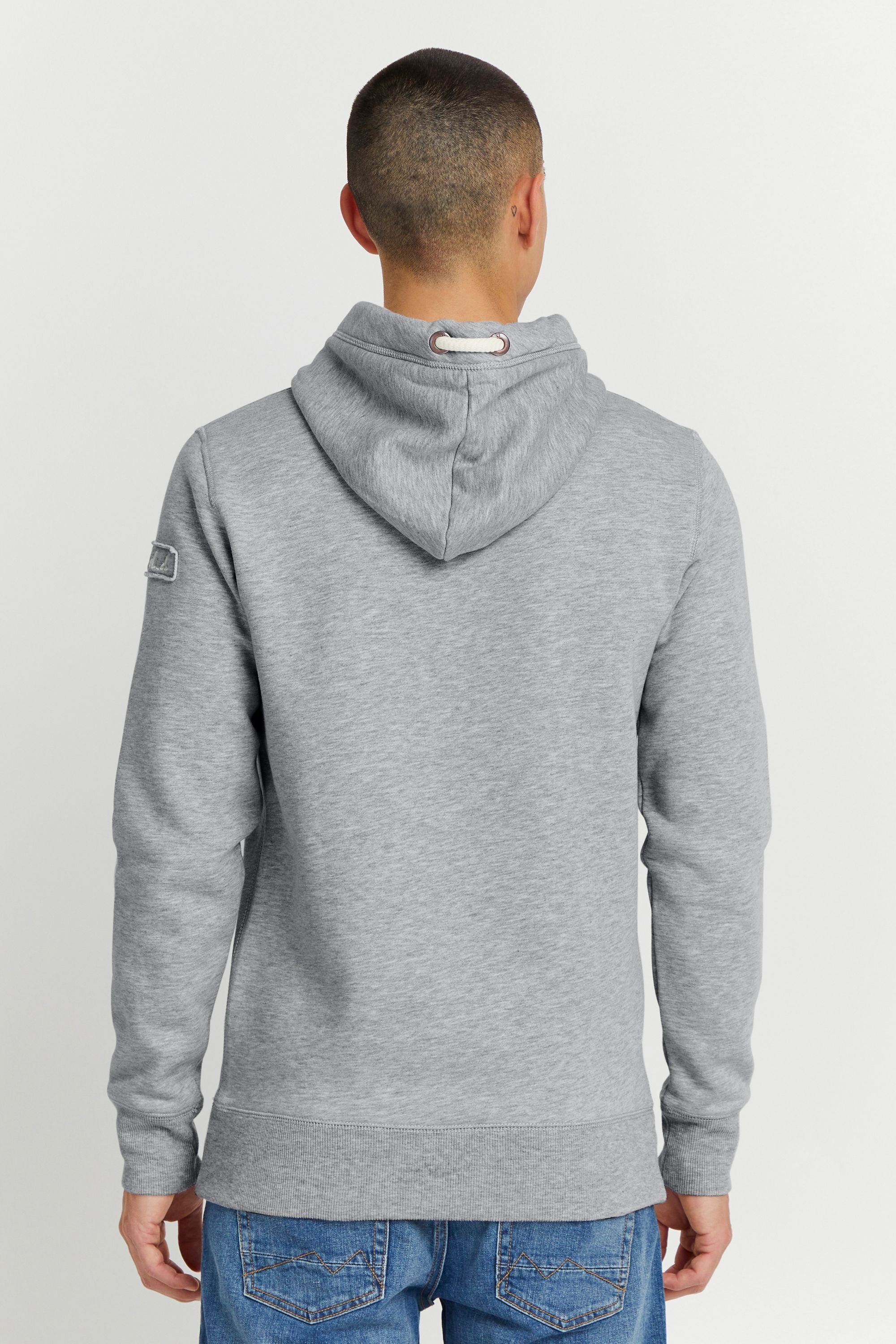 Solid Hoodie Kapuzensweatshirt Melange Kängurutasche mit Light (8242) SDTripHood Grey