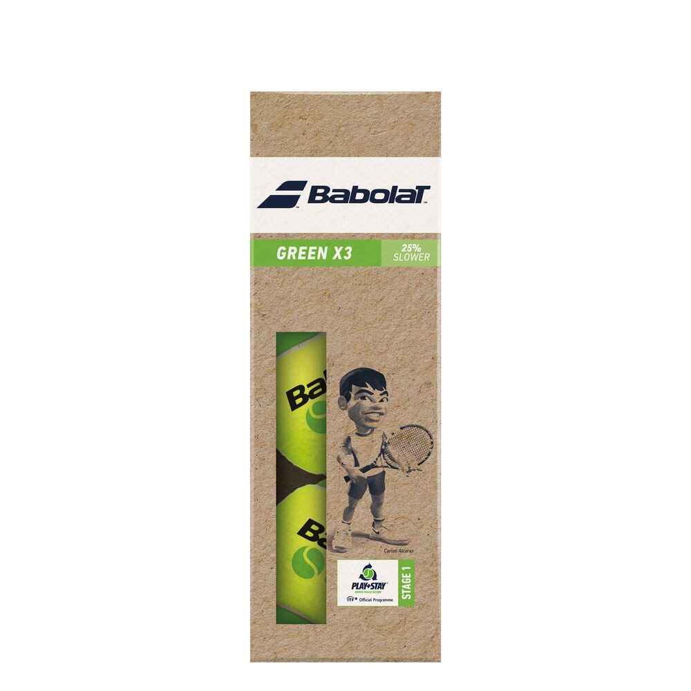 Tennisball Green X3 (Stage 1) - Play And Stay Ball