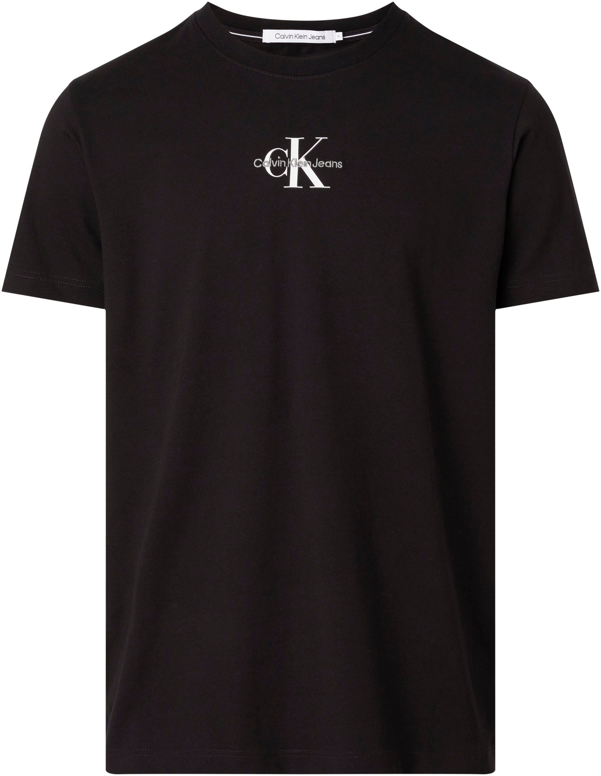 Klein Black MONOLOGO TEE mit Logoschriftzug T-Shirt Ck REGULAR Jeans Calvin