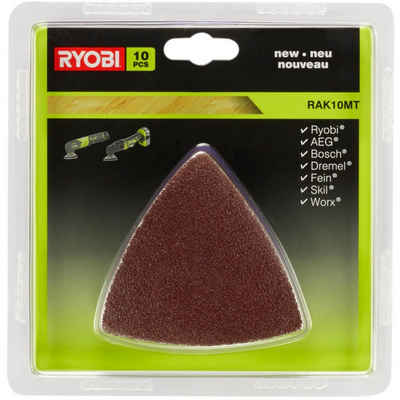 Ryobi Schleifscheibe Schleifblatt-Set RAK10MT, 10-teilig, für Multitool