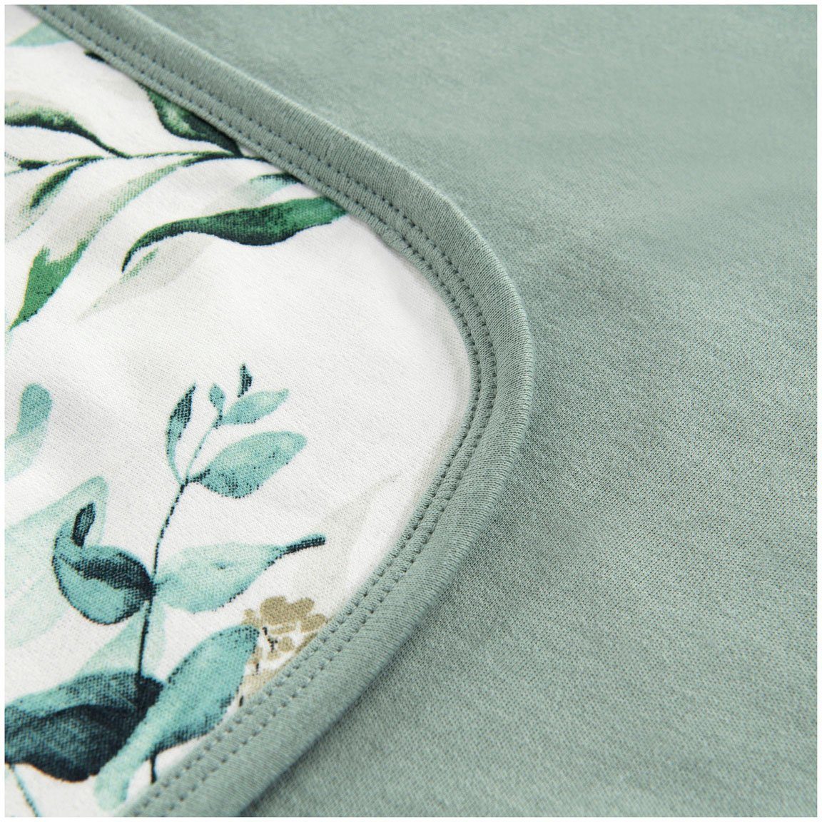 Babydecke Baby Einschlagdecke, Snuggle N Dream leaves Mint/grün, Hauck, Baby Einschlagdecke mit Kapuze