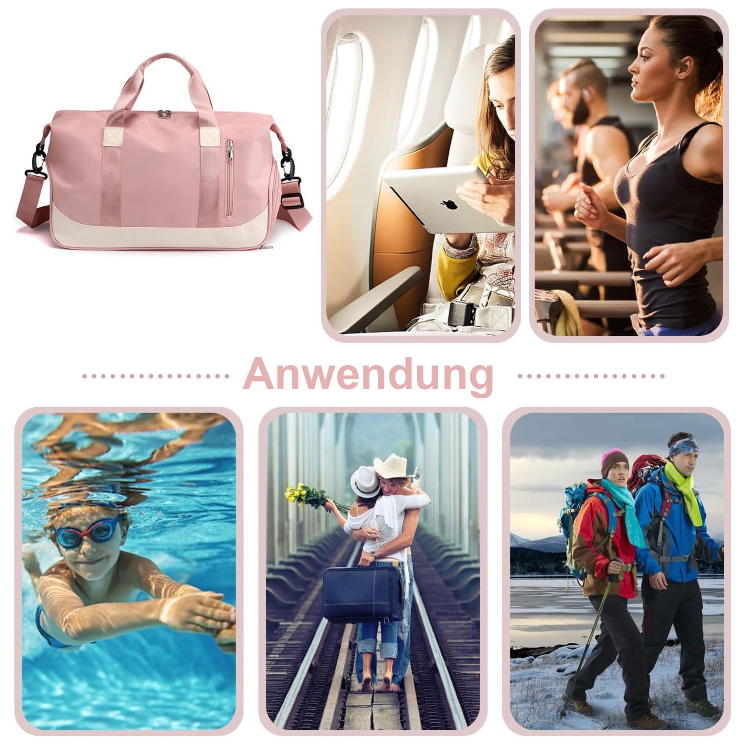 MODFU Reisetasche Sporttasche Handtasche Handgepäcktasche Trainingstasche günstig online kaufen