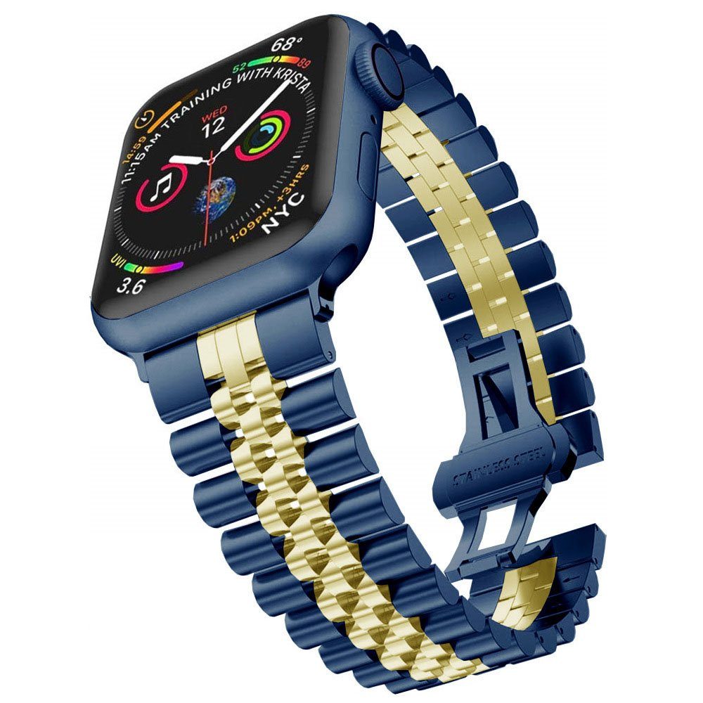 Ersatzband FELIXLEO Series1-8 Apple Watch 38/40mm für Edelstahl Metall Uhrenarmband