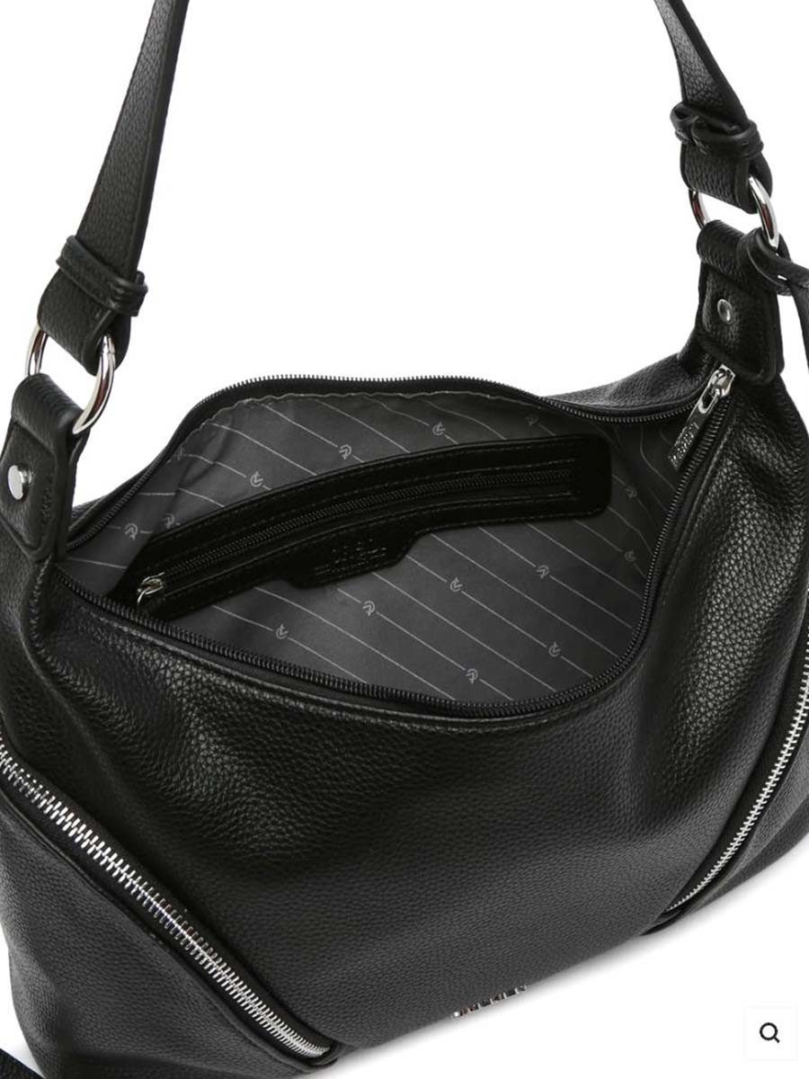 L. CREDI Hobo L.CREDI L.CREDI Hobo-Bag LARINA Damen-Umhängetasche Schwarz