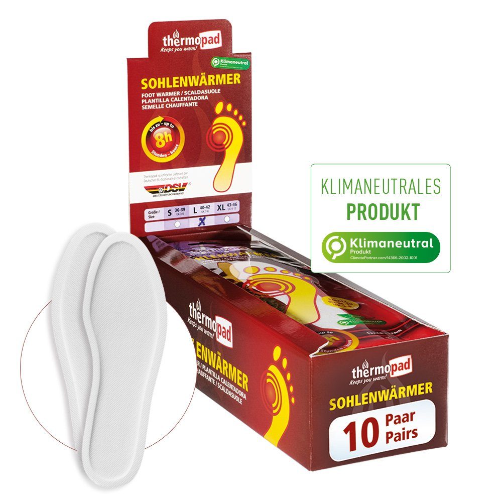 10 Paar Sohlenwärmer Wärmesohle Fußwärmer - Pad Produktbild-Vorschau 2