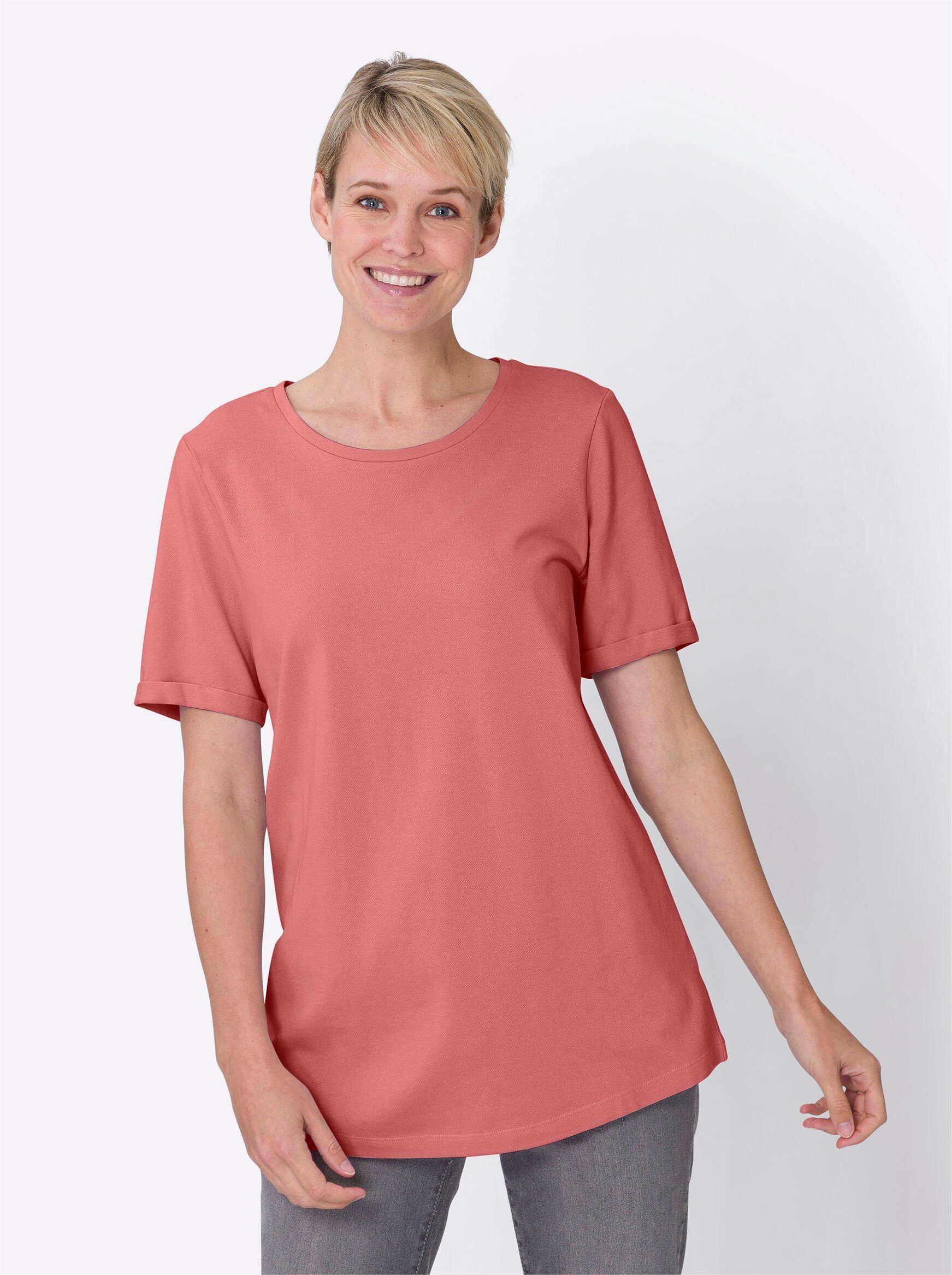 T-Shirt Longshirt Kurzarm