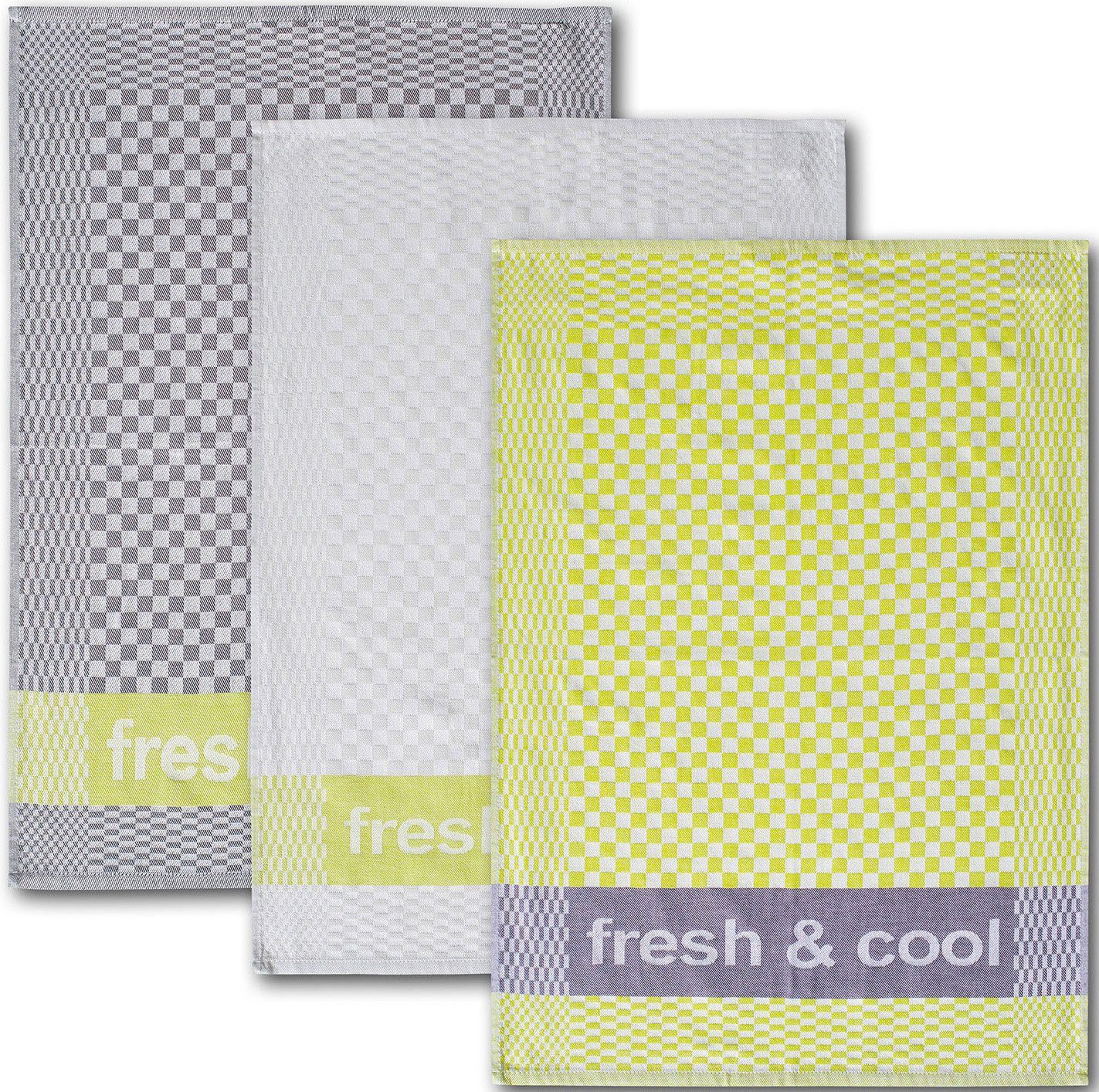 Dyckhoff Geschirrtuch Fresh & Cool, (Set, 6-tlg), mit drei verschiedenen Motiven | Geschirrtücher