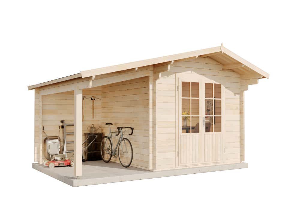 Thumbnail - Alpholz Gartenhaus Anna-44 ISO mit Seitendach, BxT: 490x365 cm