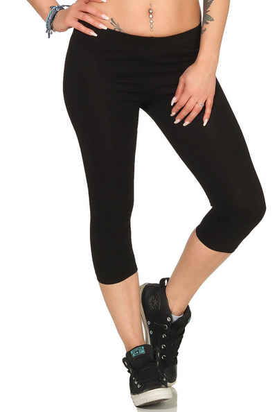 Mellice 3/4-Leggings Damen 3/4 Capri Leggings Jogginghose