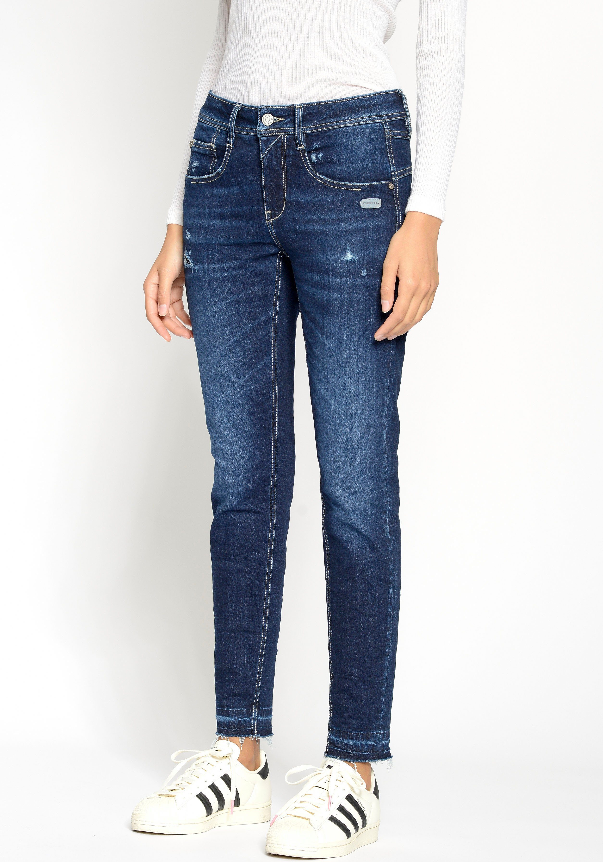 GANG Relax-fit-Jeans 94Amelie Cropped aus weicher Cord-Qualität