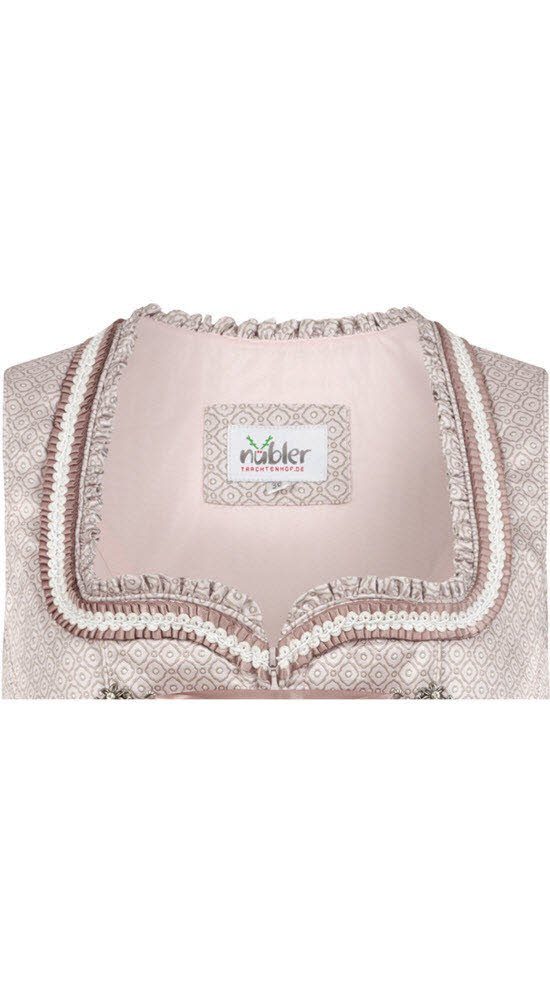 Nübler Dirndl Mini-Dirndl Tessa in Taupe von Nübler