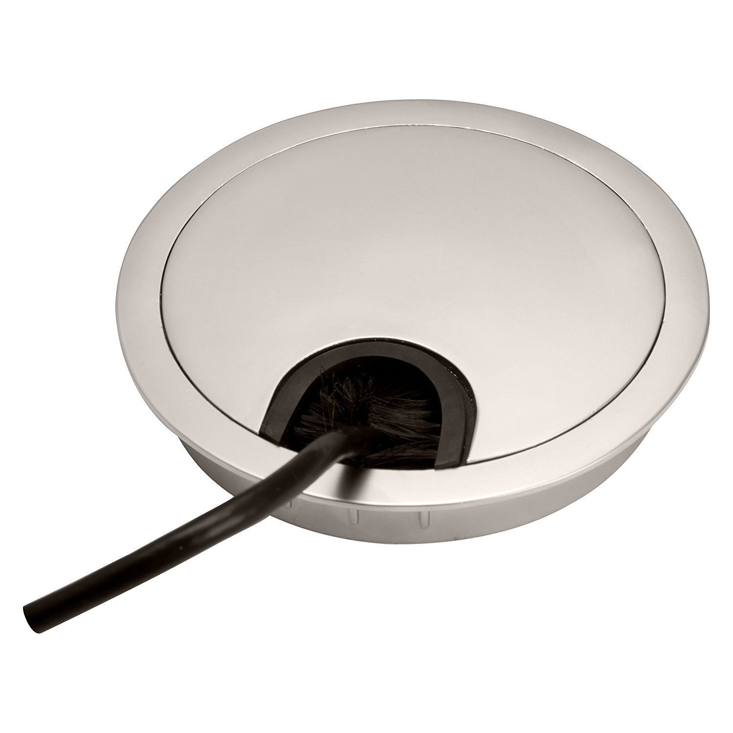 SO-TECH® Kabelkanal Kabeldurchlass Kabeldurchführung Metall (1-St), mit Bürstendichtung Ø 60 oder 80 mm – Bild 3 von 5