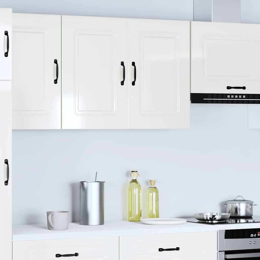 vidaXL Hängeschrank Hängeschrank Küchenschrank Hängeschrank Kalmar Hochglanz-Weiß 80x60x31