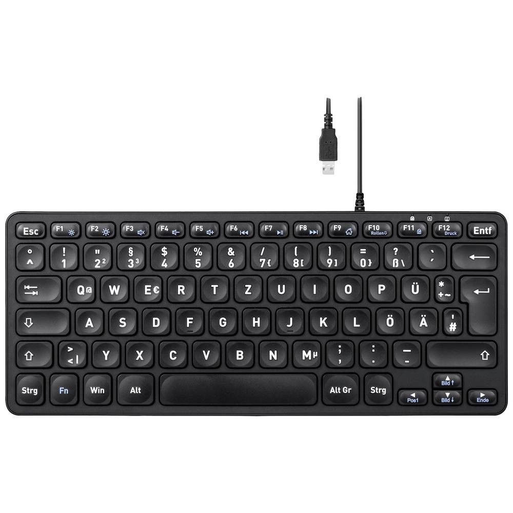 Perixx Wired Mini scissor-switch DE Keyboard 11786 Tastatur