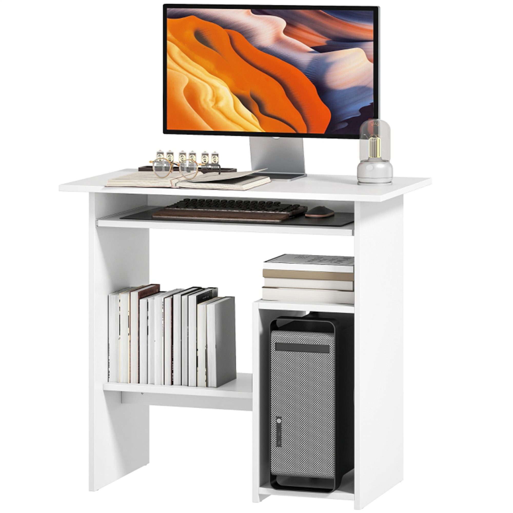 MC Star Schreibtisch 80 x 45 cm, Computertisch, Bürotisch mit Tastaturablag günstig online kaufen