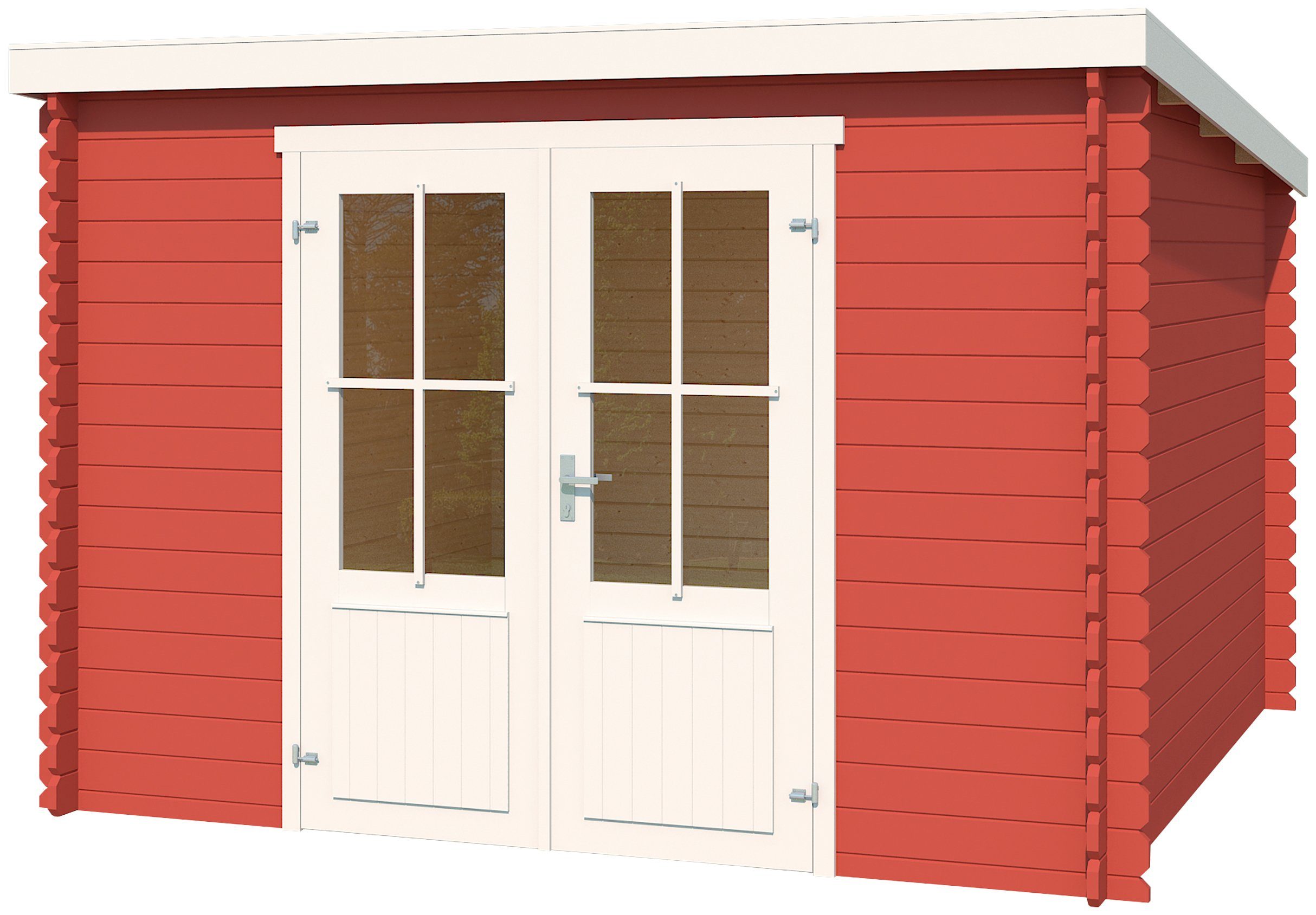 LASITA MAJA Gartenhaus Atlanta, BxT: 312x259 cm, Blockbohlenhaus 28mm