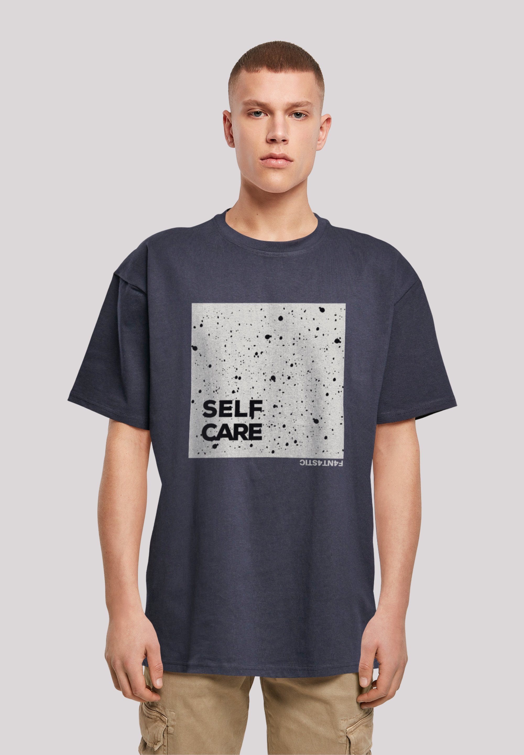 Print CARE T-Shirt navy TEE SELF F4NT4STIC OVERSIZE