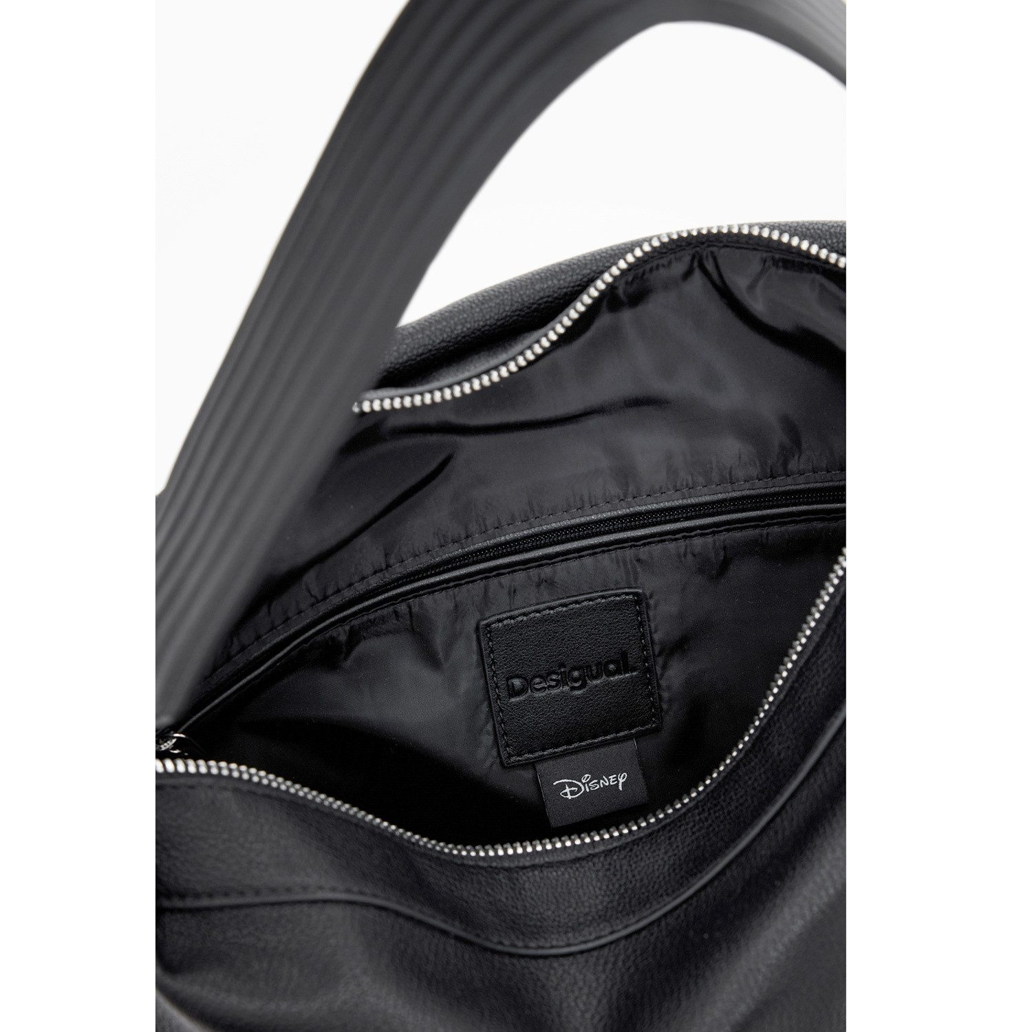 Desigual Umhängetasche Desigual Damen Rucksack/Tasche 2in1 Mickey Studstyle Jersey Black (1, 1-tlg., 1)