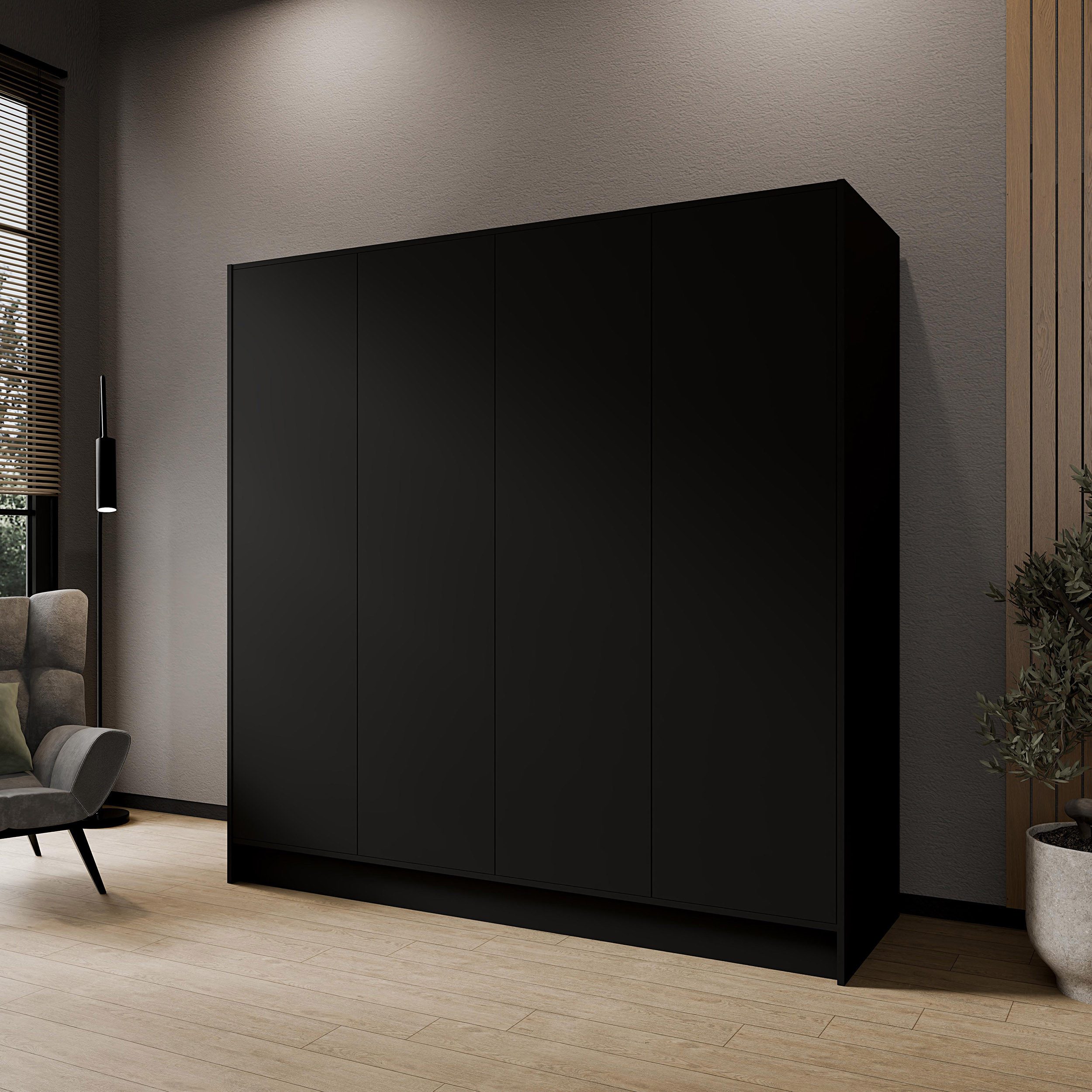 Beautysofa Kleiderschrank Gava moderne Schlichtheit und funktionale Eleganz (Schrank mit flexibel konfigurierbar, TIP-ON Öffnungssystem) Breiten zur Auswahl: 100 cm, 150 cm oder 200 cm