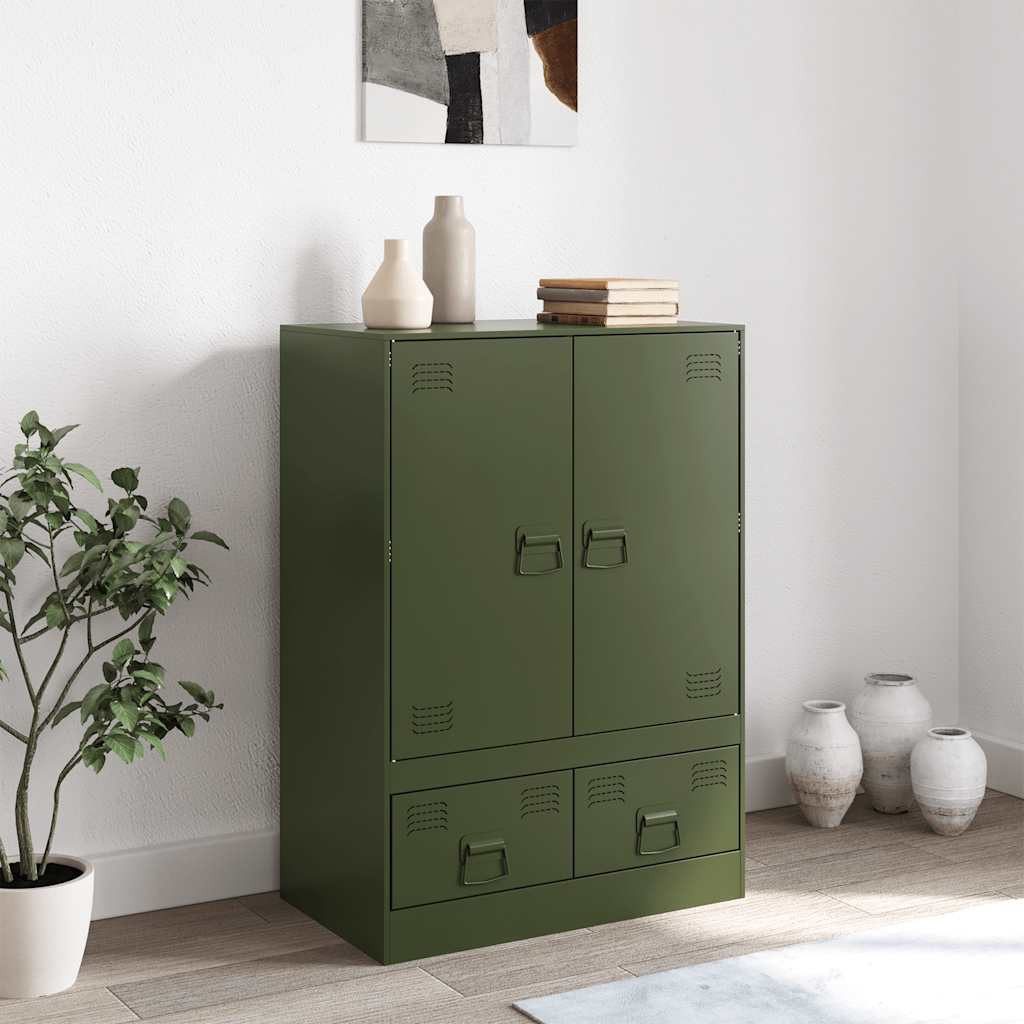 vidaXL Highboard Highboard Olivgrün 67x39x95 cm günstig online kaufen