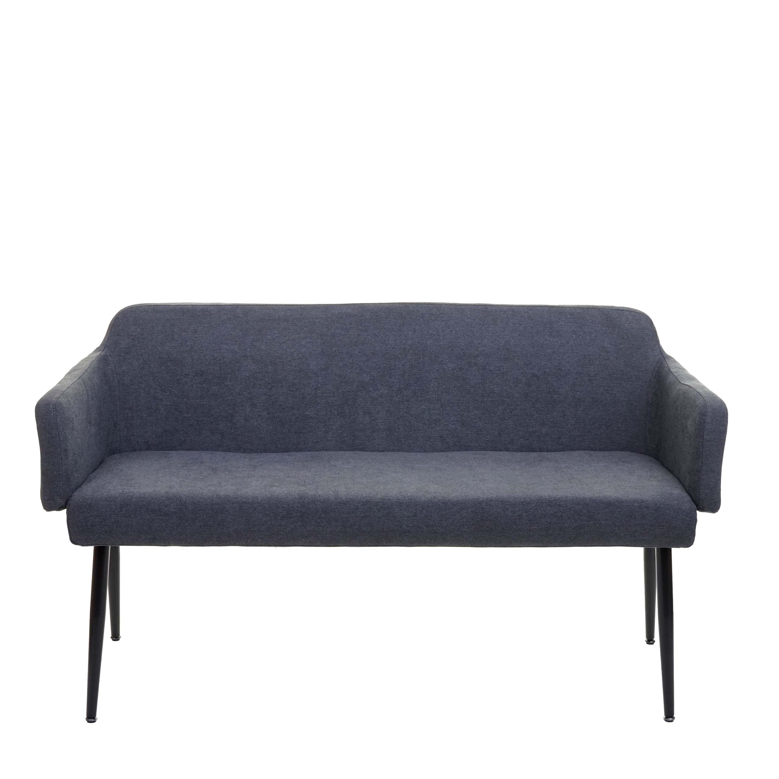 MCW Sitzbank MCW-L13-B, Schraubfüße, Rücken- und Armlehne, Abgerundete Sitz- und Rückenfläche