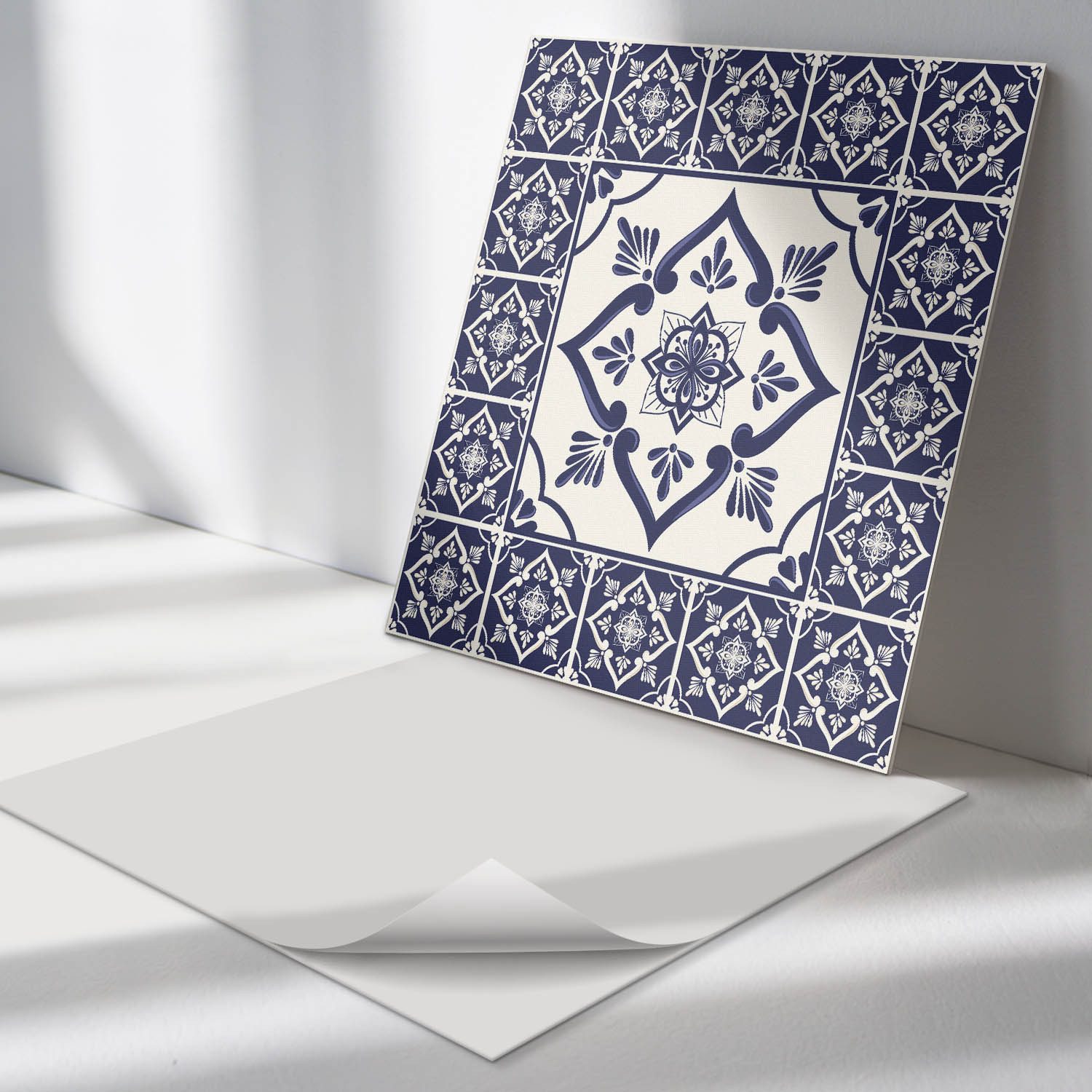 Tulup Wandtattoo Fliesensticker Muster mit floralen Motiven Fliesen Aufkleber (20 St)
