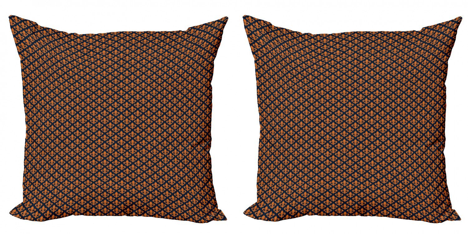 Kissenbezüge Modern Accent Doppelseitiger Digitaldruck, Stück), De heraldischen Abakuhaus (2 Fleur Lis Orange