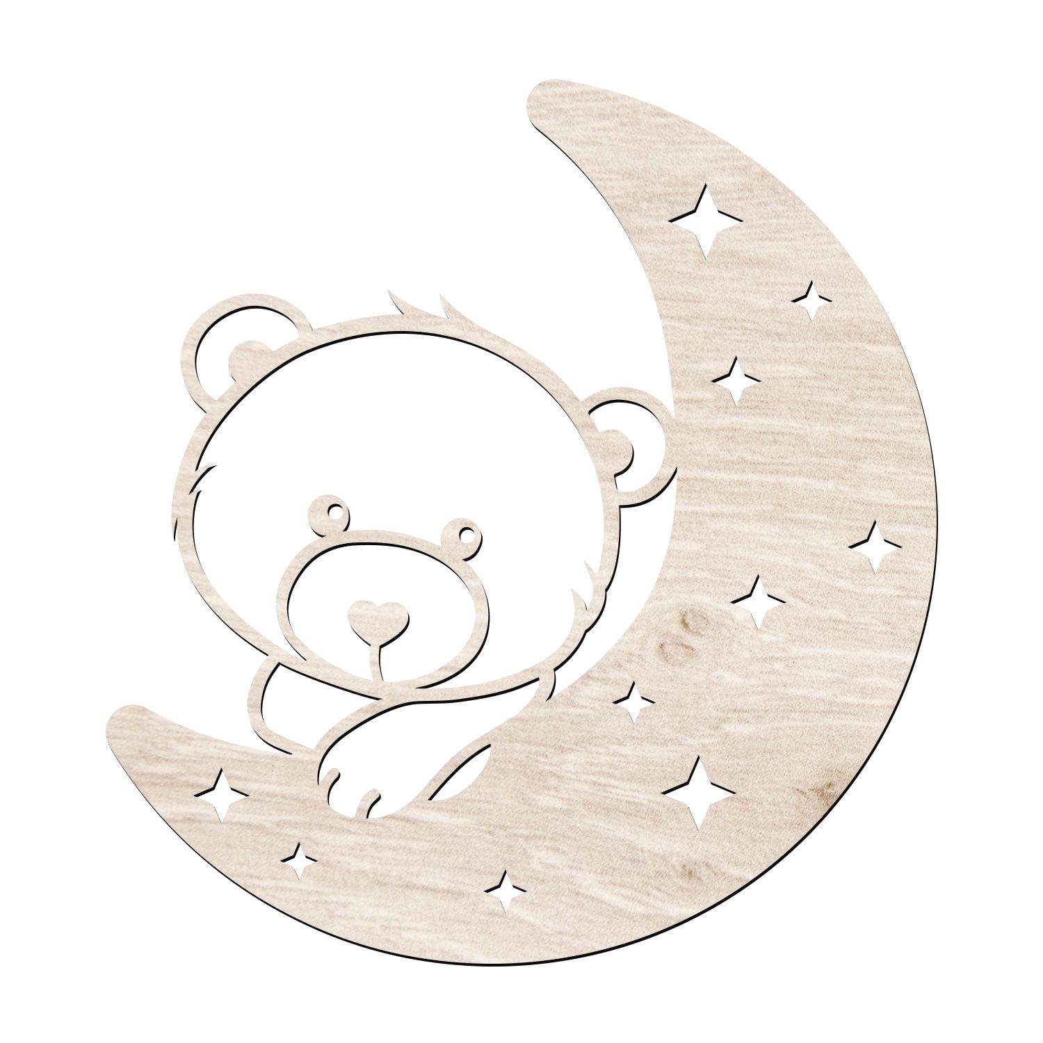 Namofactur LED Nachtlicht Bär auf Mond - Schlaflicht mit Bären Motiv für Kl günstig online kaufen