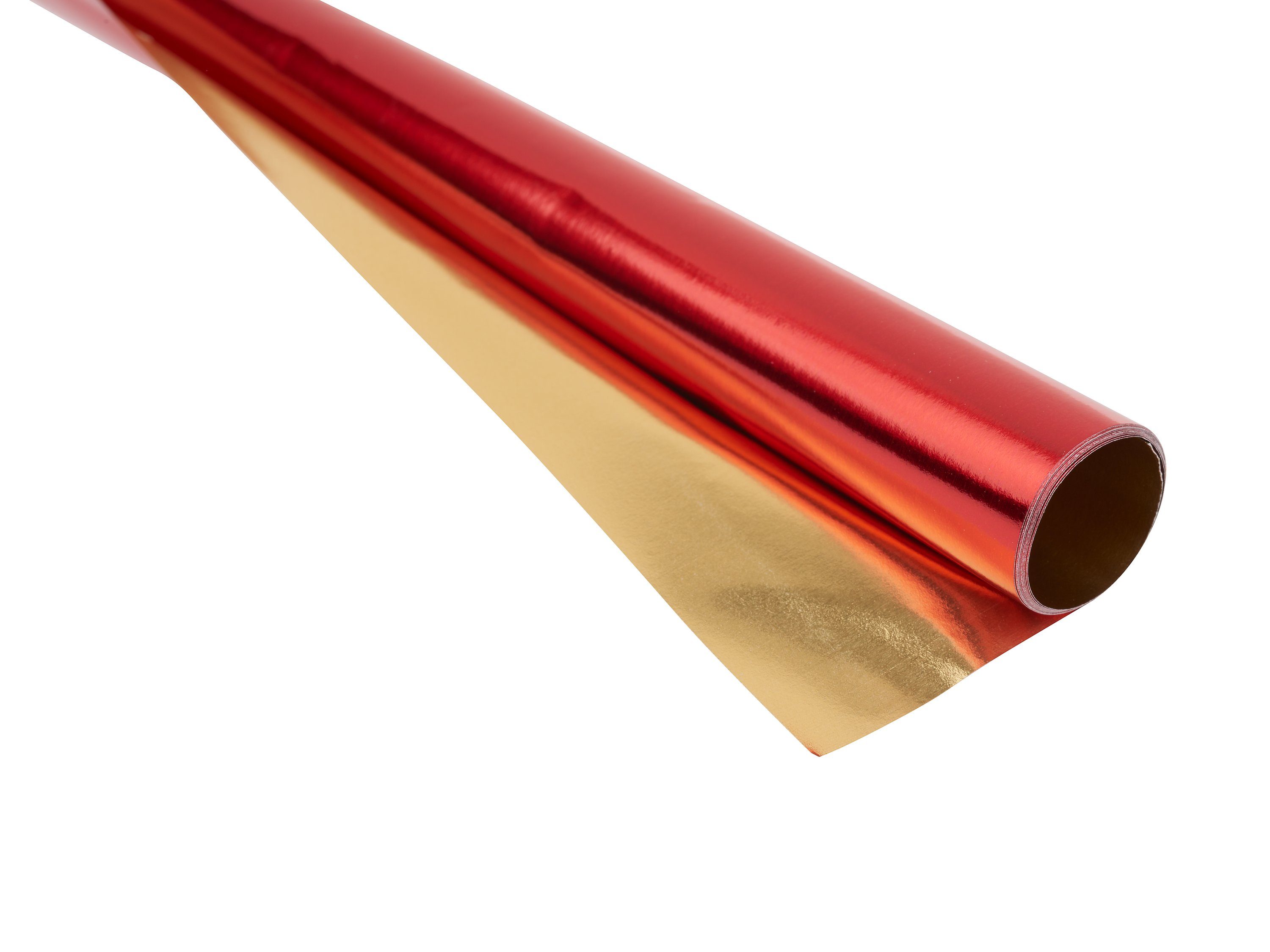 Folia 50 x Gold/Rot Dekorationsfolie, cm, Alu 80 cm