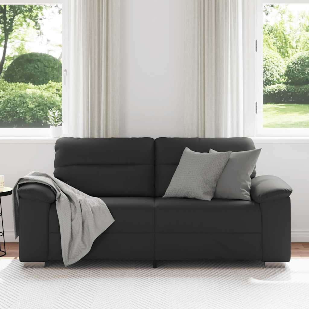 vidaXL Sofa 2-Sitzer-Sofa Schwarz 140 cm Kunstleder günstig online kaufen