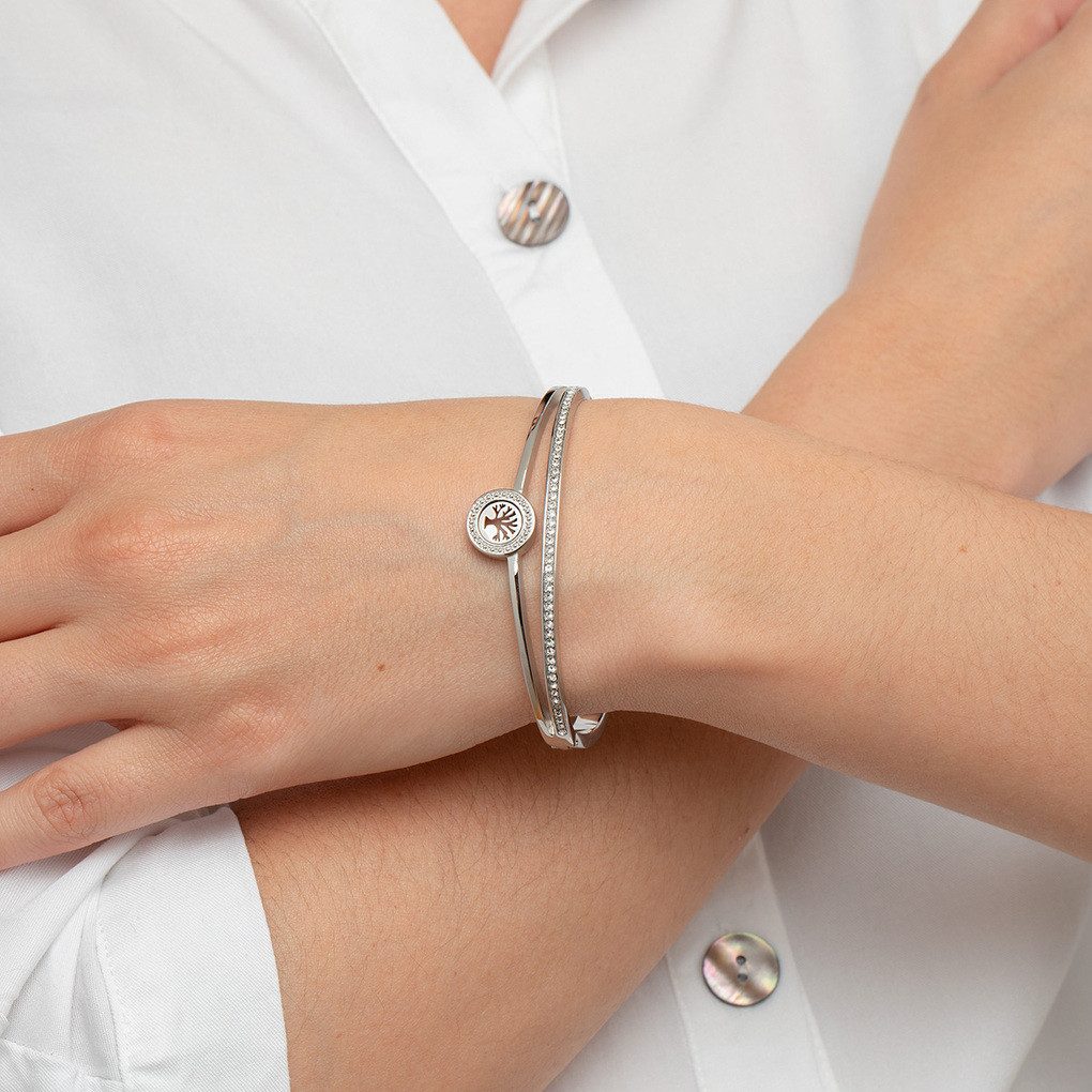 Lotus Style Armreif LS2088-2/1 – Eleganter Damen-Edelstahlarmreif mit Lebensbaum-Design