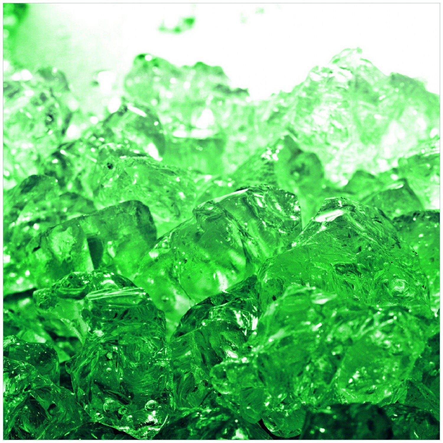 Wallario Memoboard Leuchtendes Eis in grün