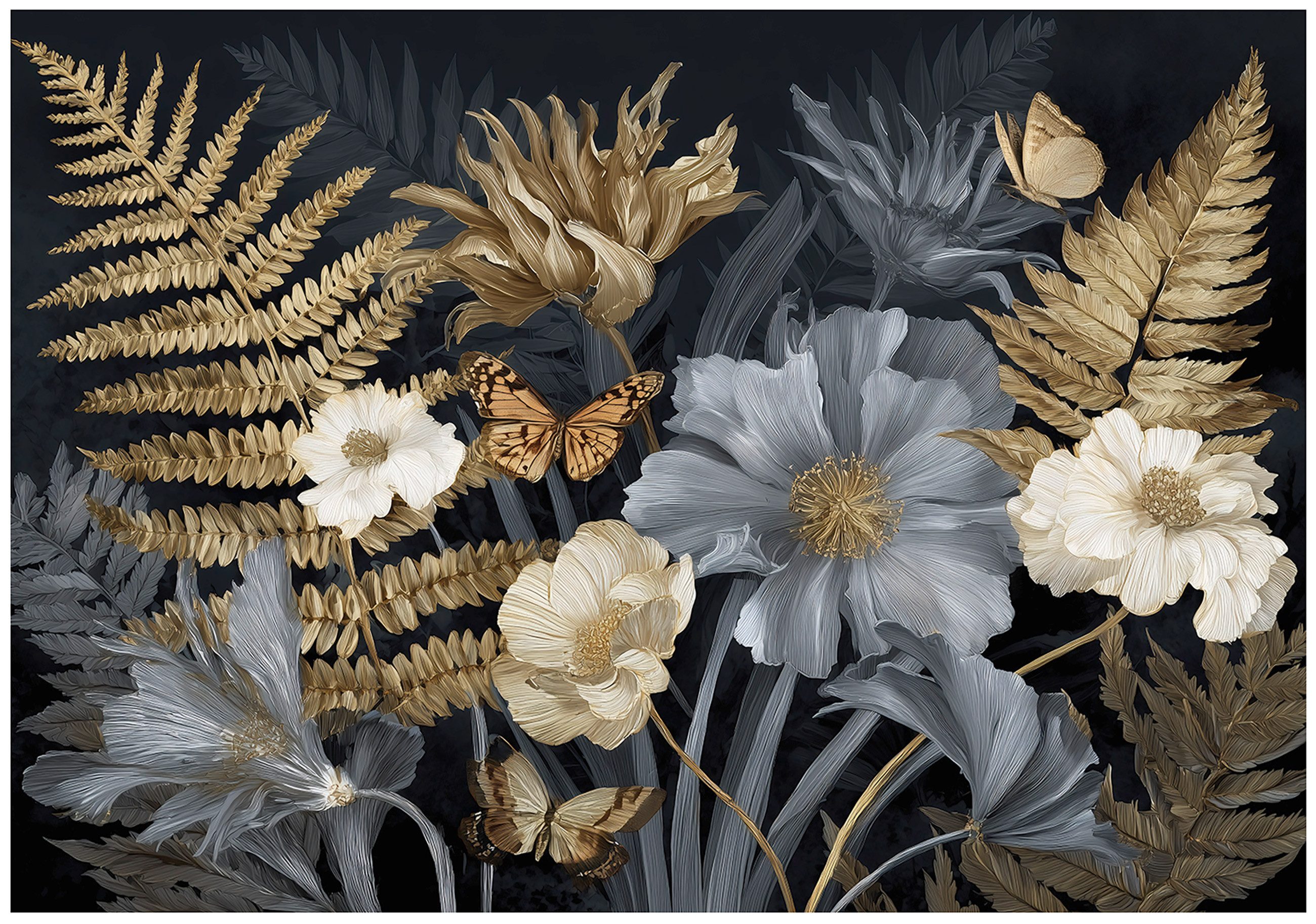 Wallarena Fototapete Blumen Schmetterling Vlies Tapete günstig online kaufen