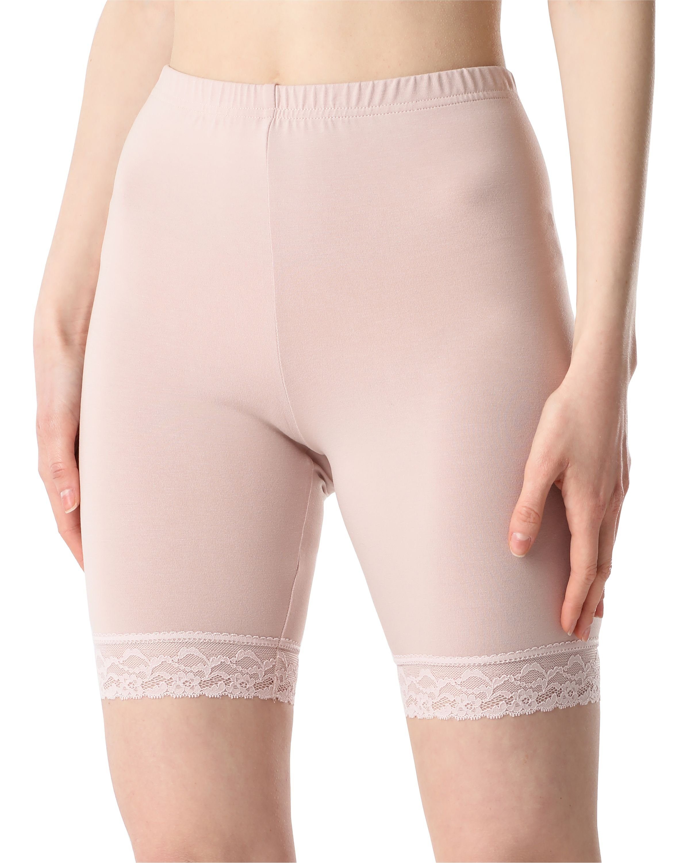 Bellivalini Leggings Damen Shorts aus Viskose BLV50-216 (1-tlg) mit Spitze günstig online kaufen