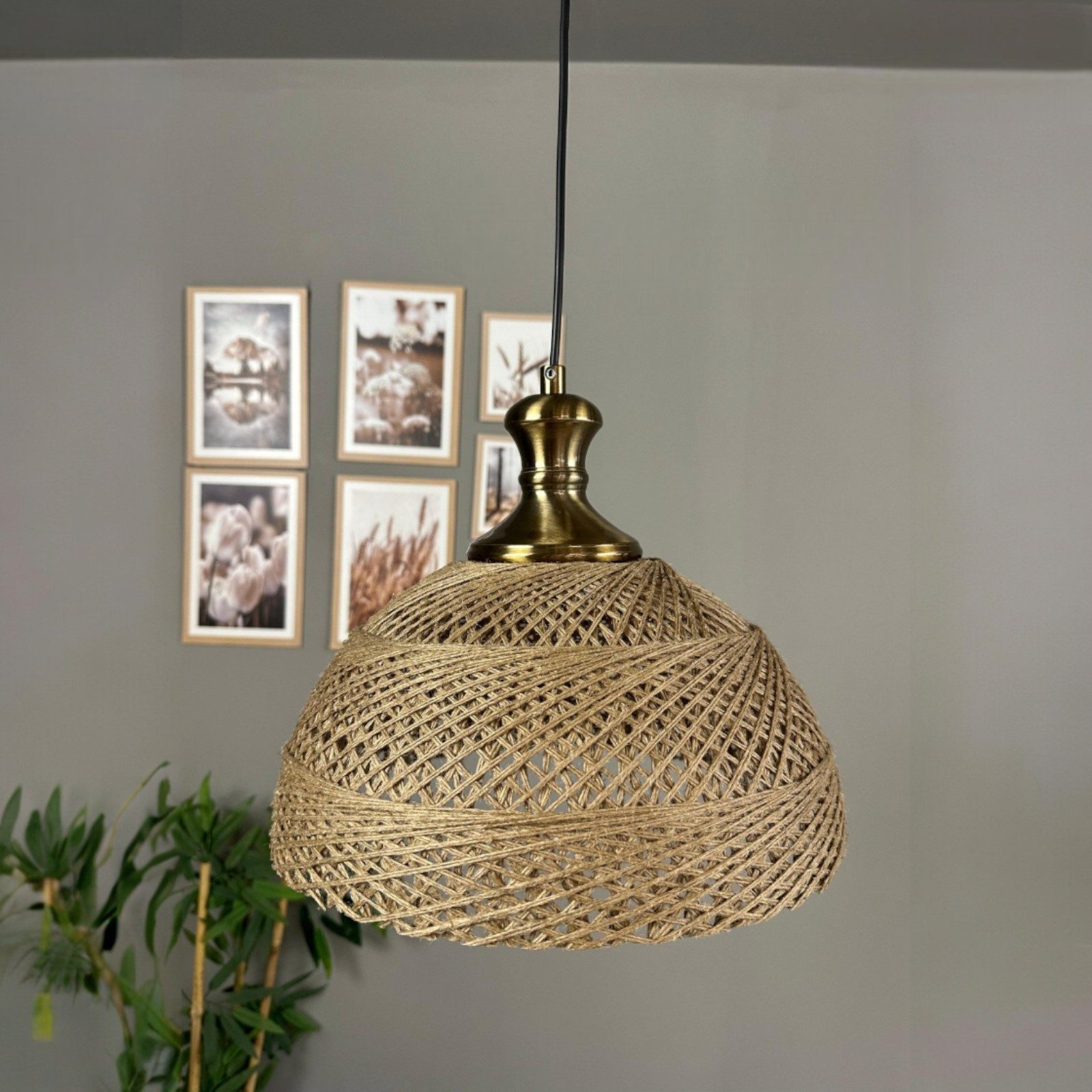 Bamyum Pendelleuchte Pendelleuchte Yimpi Metall Ø30cm, Modern Hängelampe, ohne Leuchtmittel