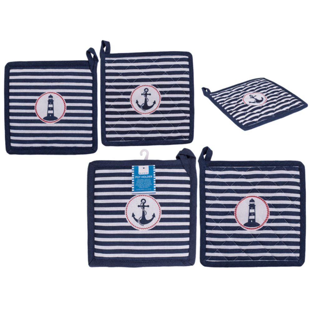 Out of the Blue Topflappen 2er Set Topflappen "Traditional Maritime" 20 x 20 cm, (2-tlg)