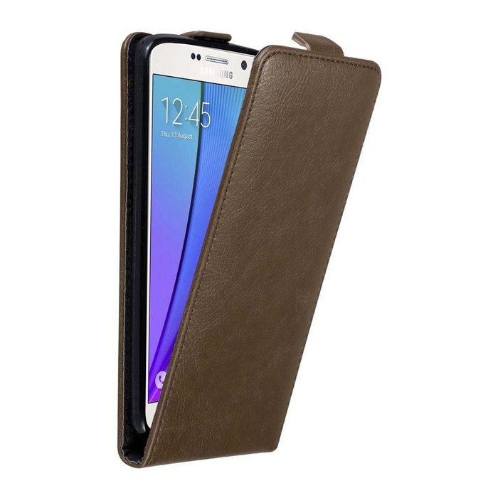 Cadorabo Handyhülle Flip wie Invis Samsung Galaxy NOTE 5 Handy Schutzhülle Klappbare Hülle Kunstleder mit Magnetverschluss