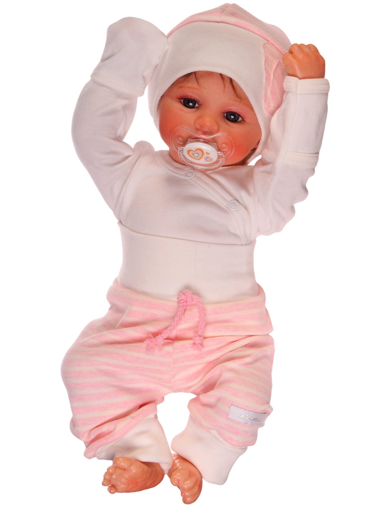 Body & Hose Baby Garnirur Wickelbody Mitwachshose Mütze Anzug für Neugeborene
