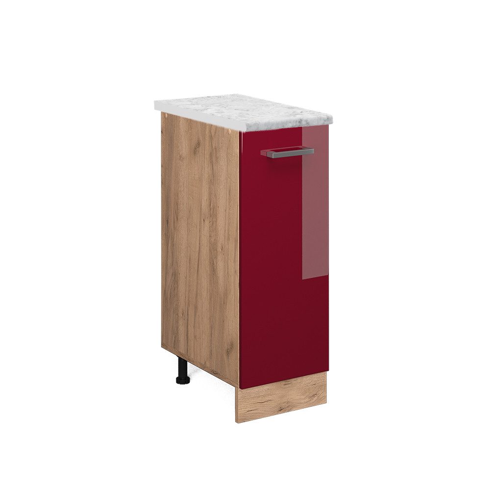 Vicco Apothekerschrank R-Line, Bordeaux Hochglanz/Goldkraft Eiche, günstig online kaufen