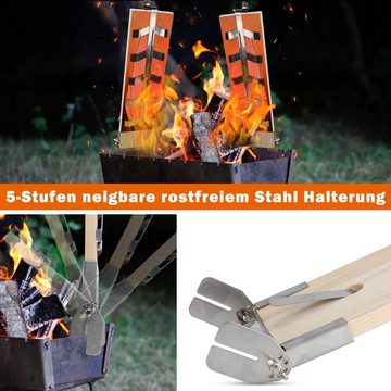 Clanmacy Räucherbrett Flammlachsbrett Flammlachs 4er Set Räucherbrett Flammlachshalter, Zedernholz