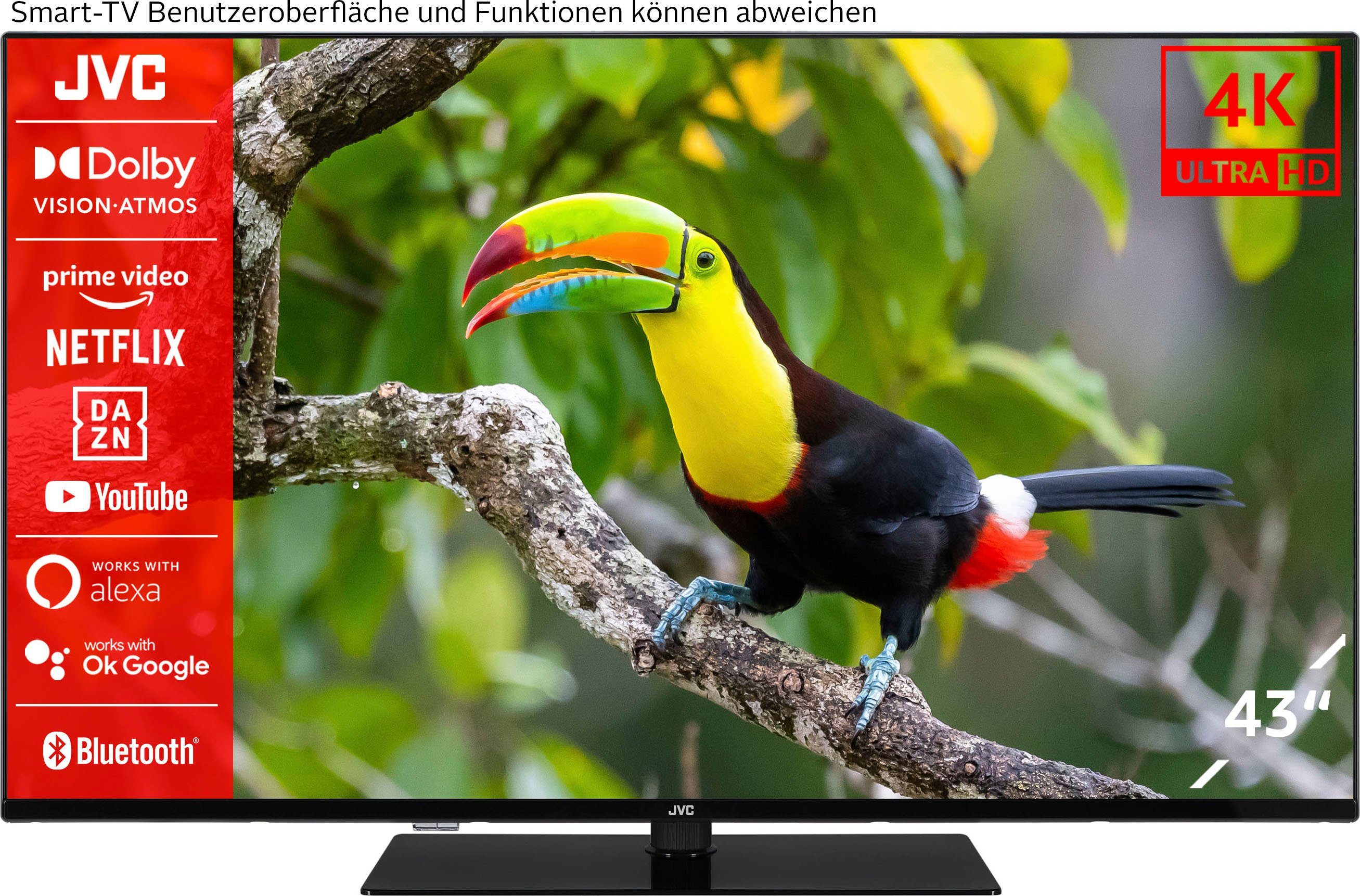 LED-Fernseher Ultra JVC Smart-TV) cm/43 (108 Zoll, LT-43VU6355 4K HD,