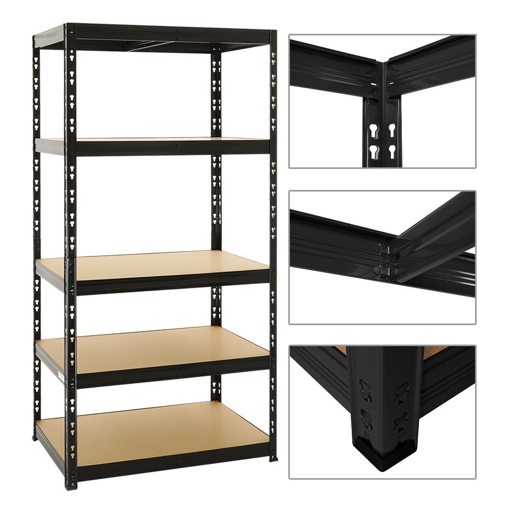 PROREGAL® Schwerlastregal Robustes Lagerregal TIGER 220-180x90-180x40-60cm 5-6 Ebenen, Stabiles Garagenregal Kellerregal Lastenregal Lagerregal Steckregal – Bild 4 von 5