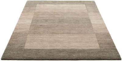 Wollteppich Gabbeh Super, THEKO, rechteckig, Höhe: 9 mm, Handweb Teppich, reine Schurwolle, handgewebt, mit Bordüre, Wohnzimmer