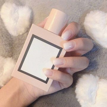 FIDDY Kunstfingernägel Tragen von fertigen künstlichen Nägeln mit weißem Farbverlauf, verpackt 1-tlg., Kristallklar, Geschenk für Mädchen, kurze Nägel, leicht zu tragen