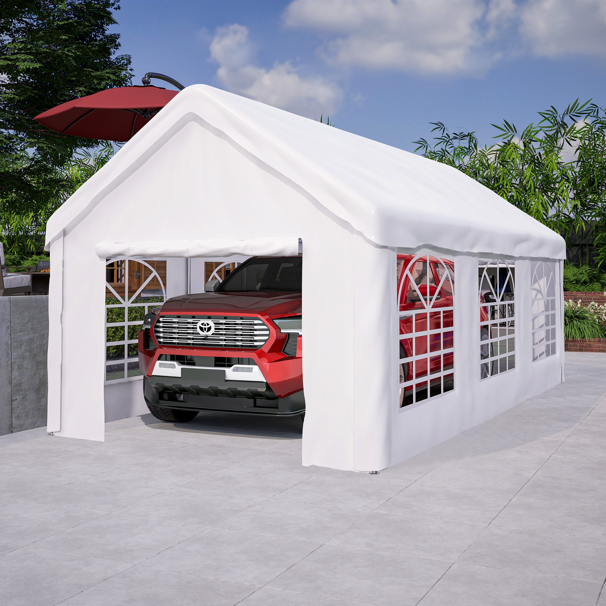 Yoimoimo Garage Professionelle Zeltgarage – Robust, Komplettset & Schnell A günstig online kaufen